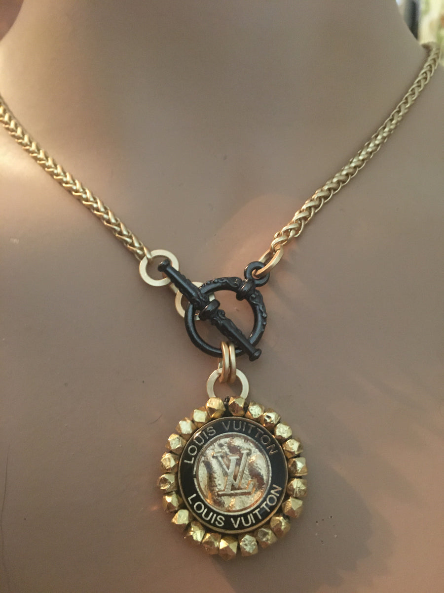 1” Louis V Button Necklace (ONLY 2 LEFT!) – suewoojewels