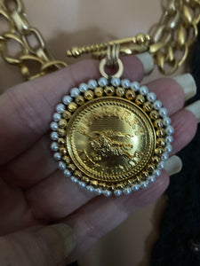 1.5” Burberry Button Necklace