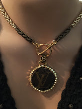 1.5 Louis V Leather & Gold Necklace