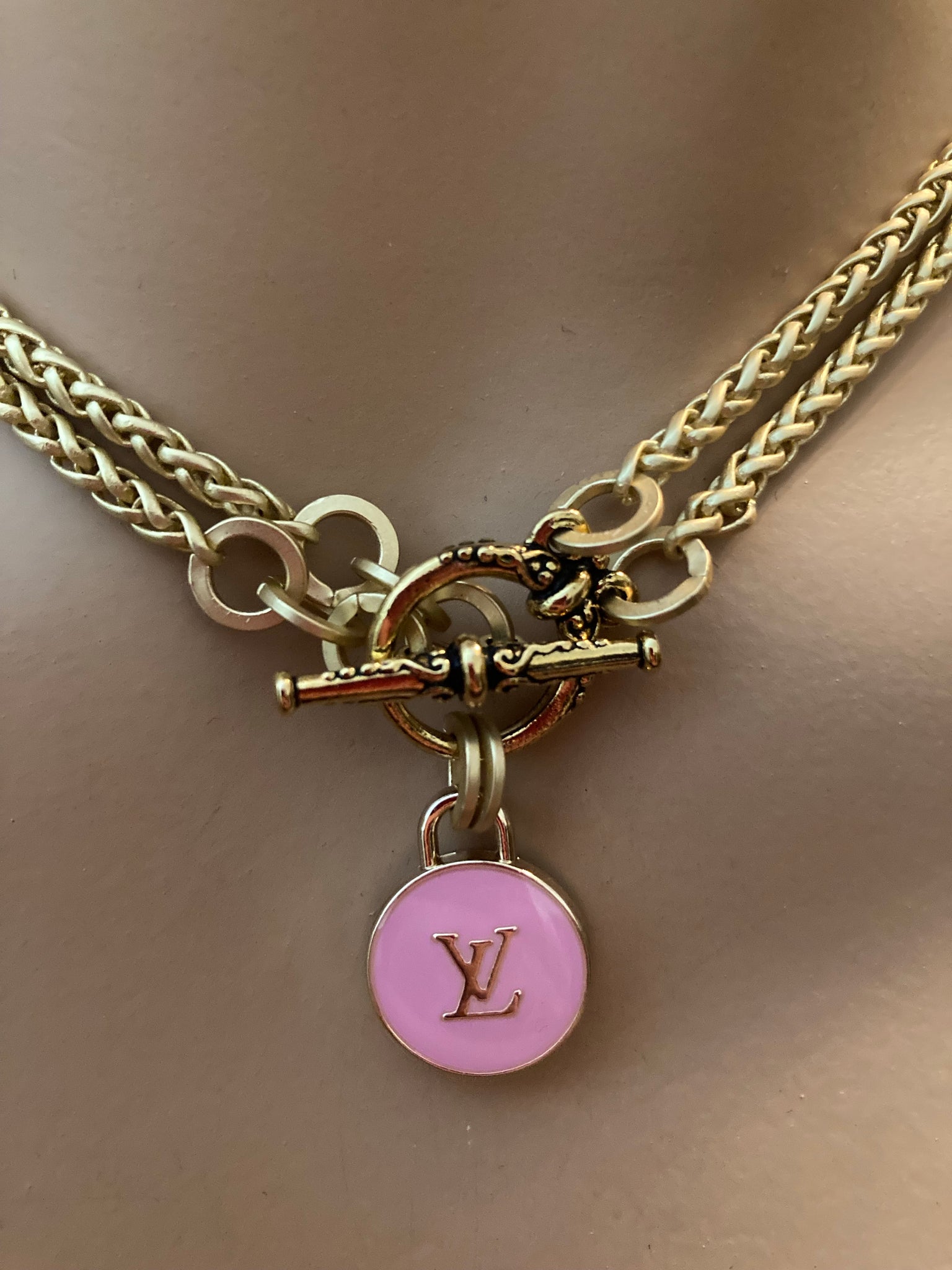 Lv discount charm necklace
