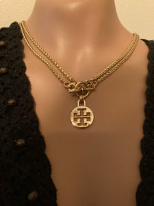 .75” Tory B. Logo Tag Necklace
