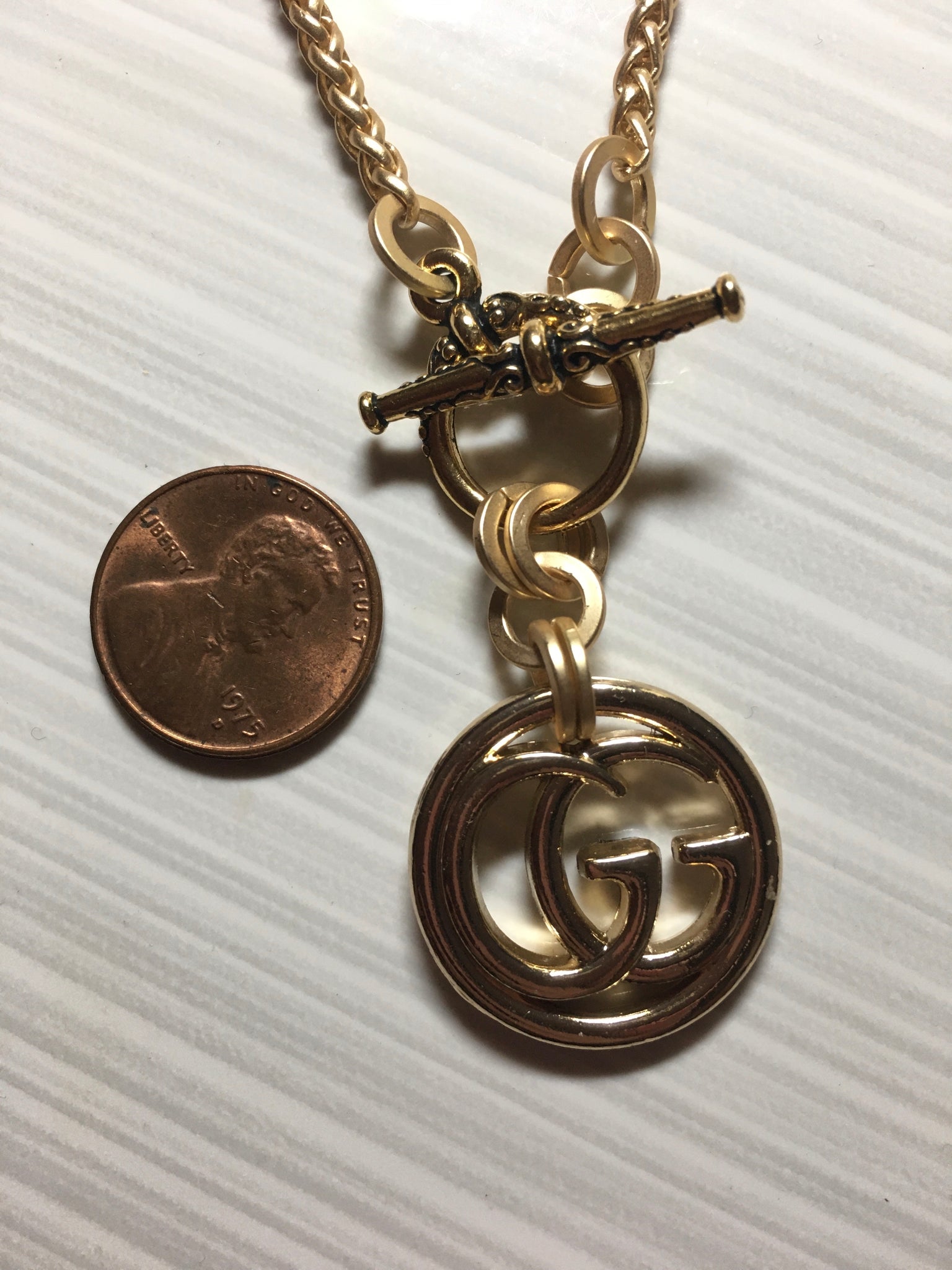 Gucci gg necklace gold store