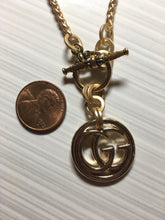 1” Gold Gucci GG Designer Button Necklace