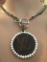 1.5” Louis V Leather & Pearls Necklace