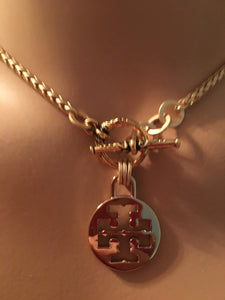 .75” Tory B. Logo Tag Necklace