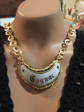 Vintage Limoges Cognac Liquor Tag Necklace