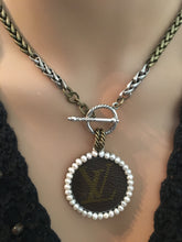 1.5” Louis V Leather & Pearls Necklace