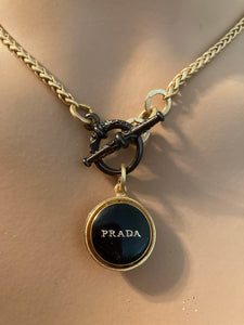 .5” Prada Button Necklace
