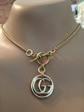 1” Gold Gucci GG Designer Button Necklace