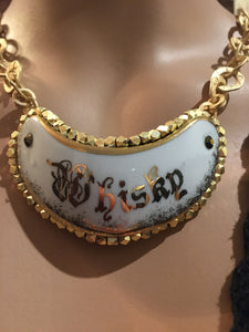 Vintage Limoges Whiskey Liquor Tag