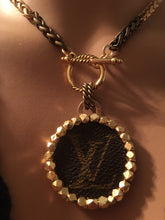 1.5 Louis V Leather & Gold Necklace