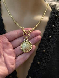 1” Vintage Gucci GG Button Necklace
