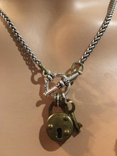 Tiny Vintage Lock & Key Necklace