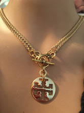 1” Tory B Logo Button Necklace - Wear Long or Short