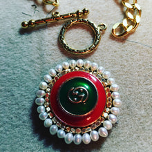Vintage Gucci GG Button Necklace