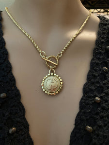1” Vintage Gucci GG Button Necklace