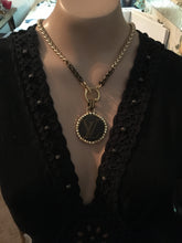 1.5 Louis V Leather & Gold Necklace