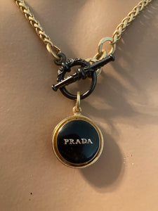 .5” Prada Button Necklace