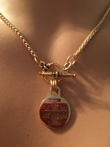.75” Tory B. Logo Tag Necklace