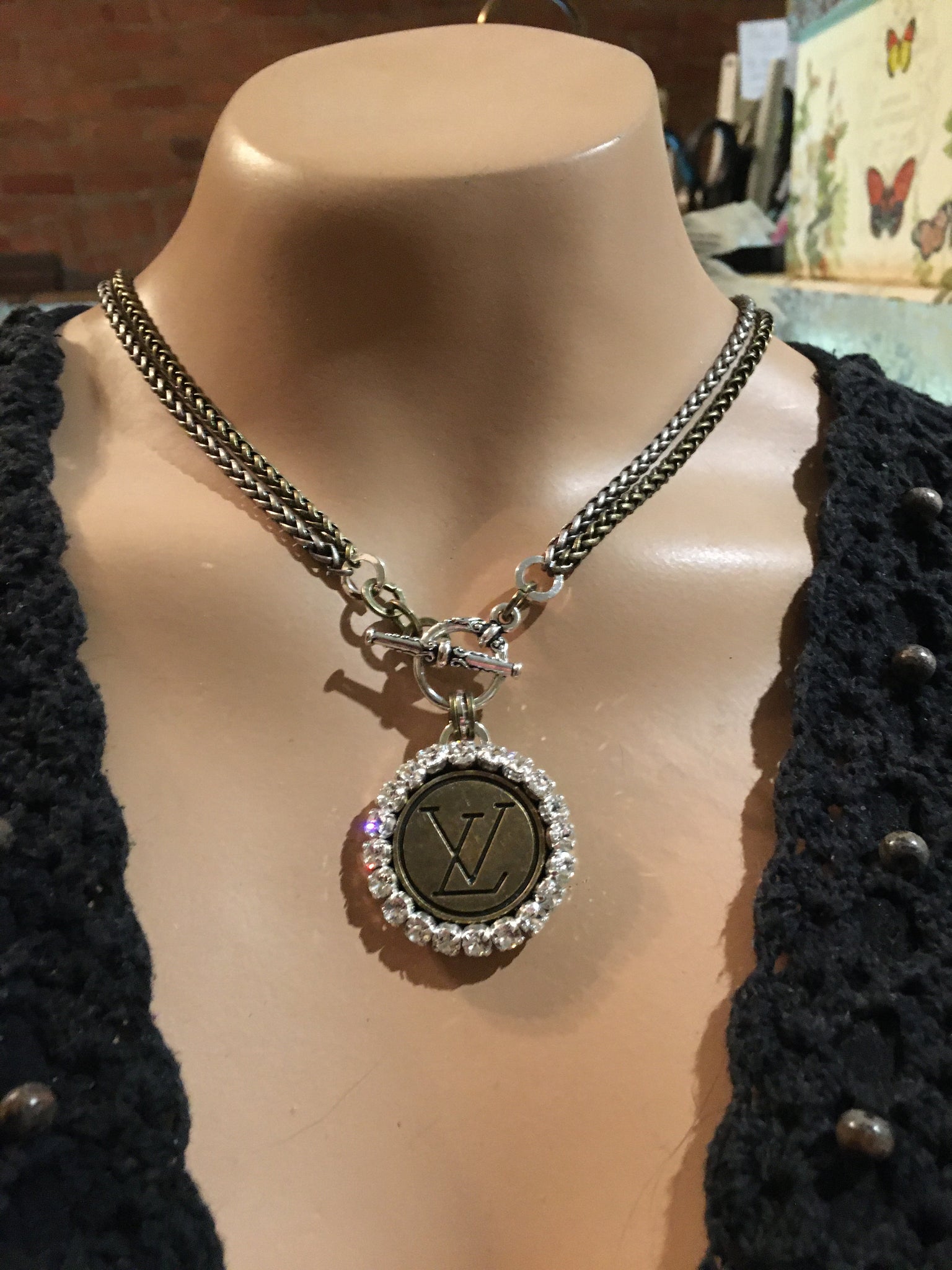 1” Louis Vuitton Button Necklace - Long or Short (Only 1 Left) –  suewoojewels