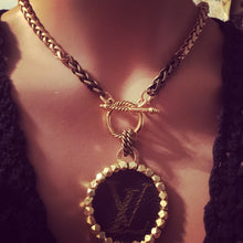 1.5 Louis V Leather & Gold Necklace